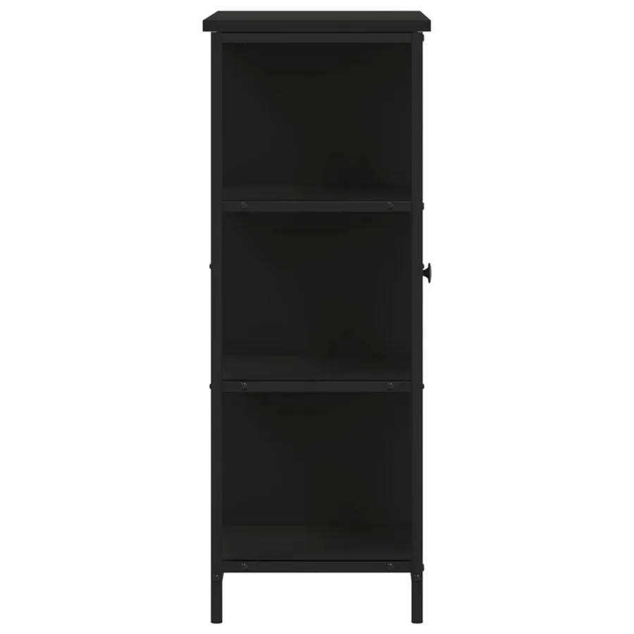 Buffet noir 70x30x80 cm bois d'ingénierie - 7