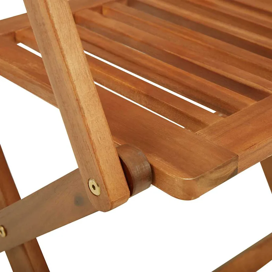 Ensemble à manger de jardin pliable 3 pcs Bois d'acacia solide - 10