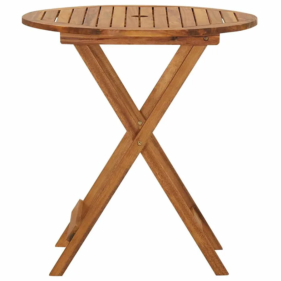 Ensemble à manger de jardin pliable 3 pcs Bois d'acacia solide - 3