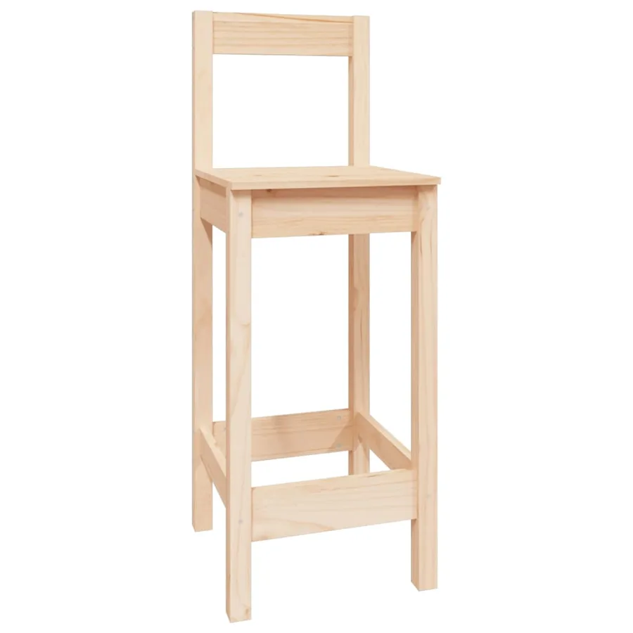 Ensemble de bar 5 pcs Bois de pin massif - 4
