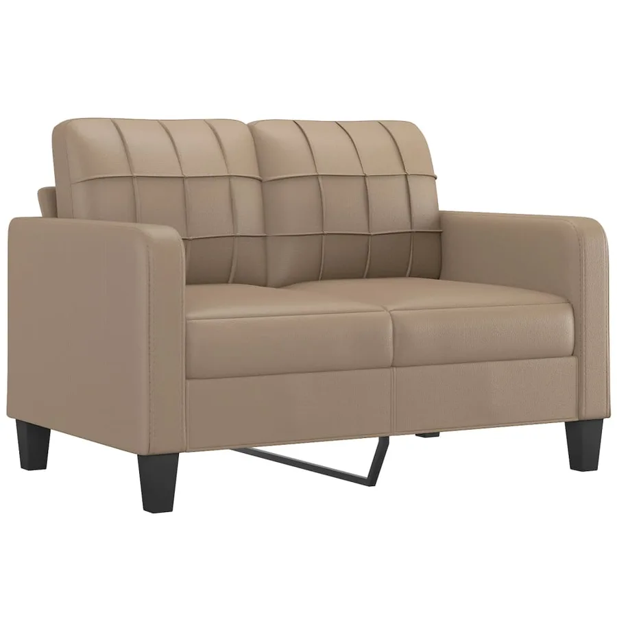 Ensemble de canapés 3 pcs avec coussins cappuccino similicuir - 3
