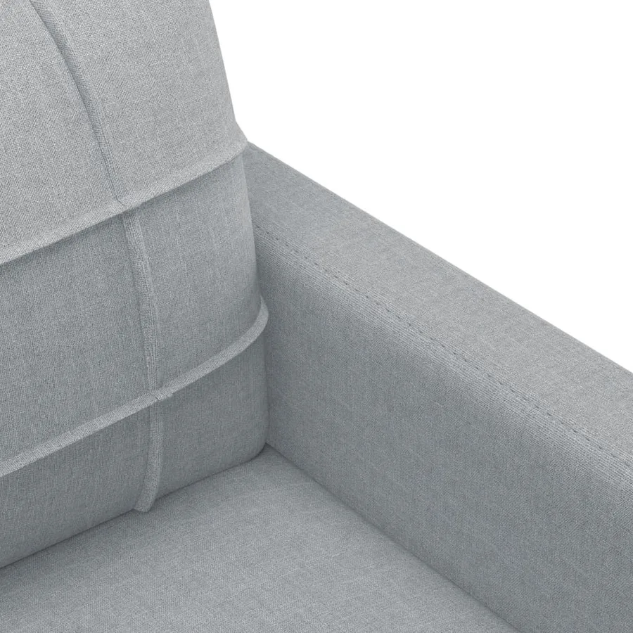 Ensemble de canapés 4 pcs coussins gris clair tissu - 9