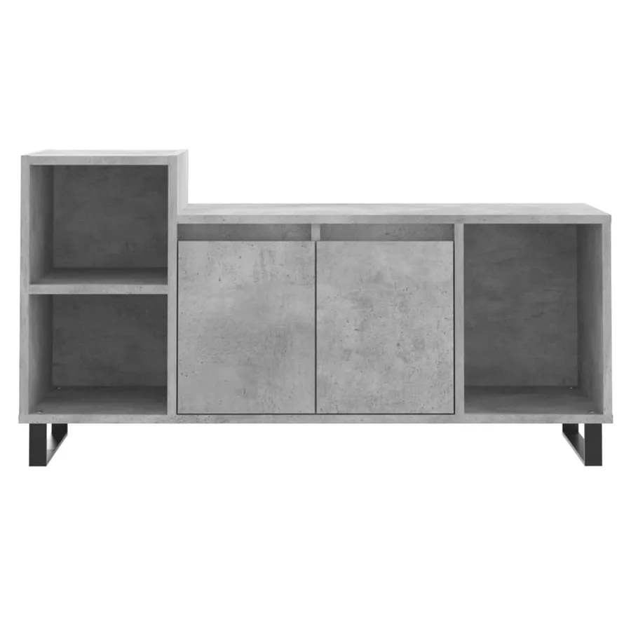Meuble TV Gris béton 100x35x55 cm Bois d'ingénierie - 5