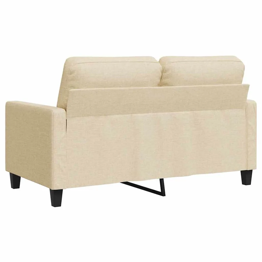 Canapé à 2 places Crème 120 cm Tissu - 6