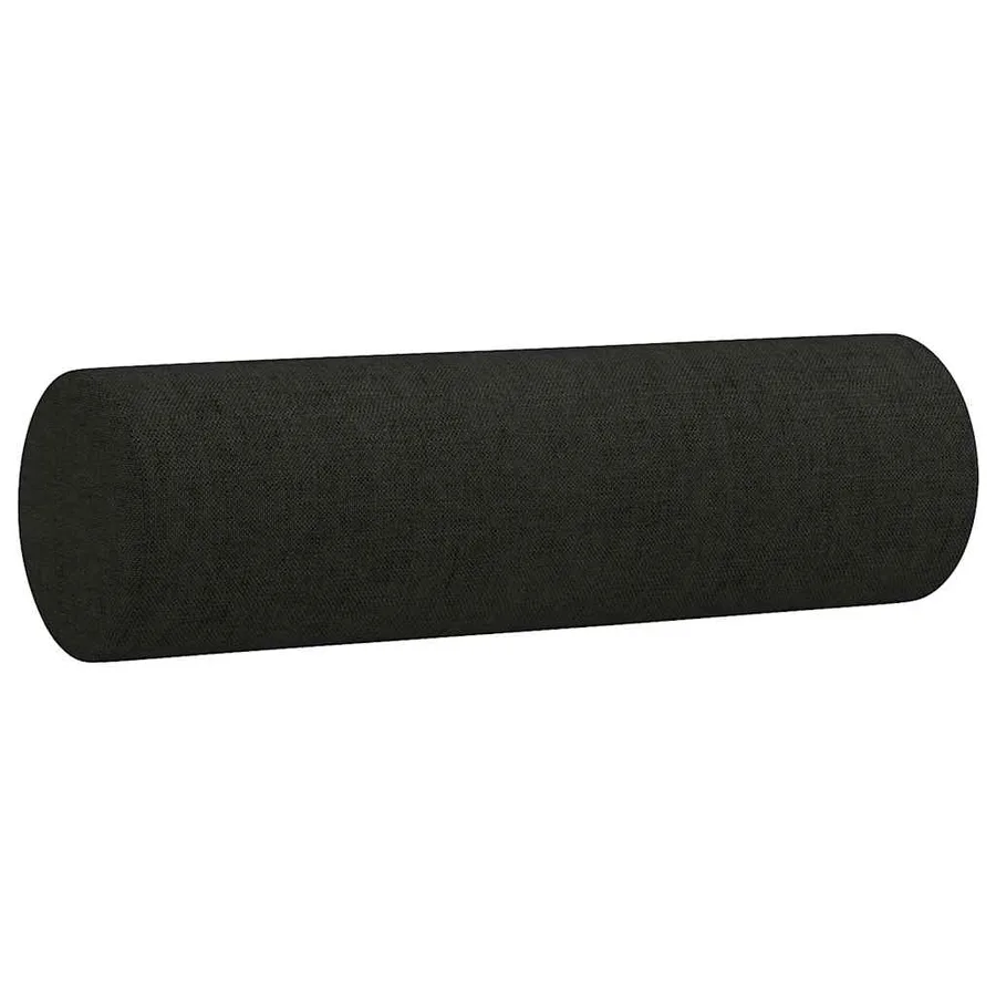 Canapé 2 places avec oreillers décoratifs noir 120 cm tissu - 6