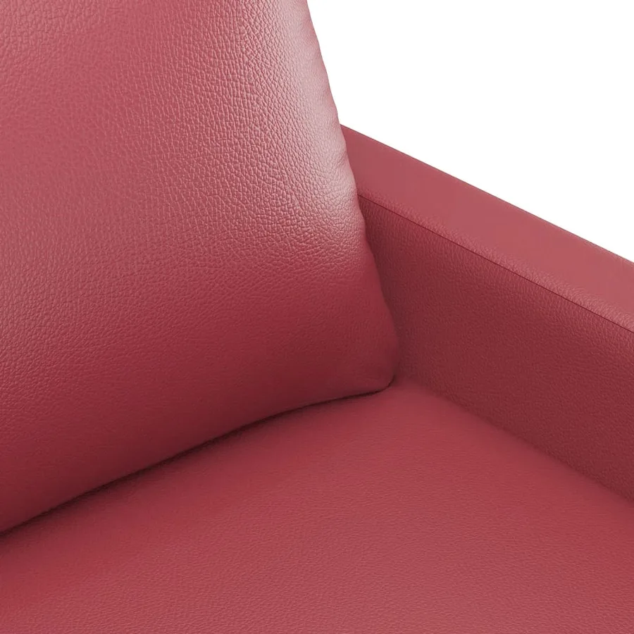 Ensemble de canapés 4 pcs et coussins Rouge bordeaux Similicuir - 7