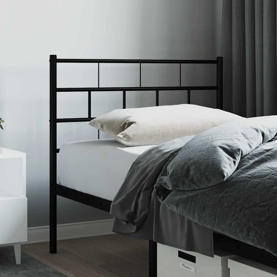 Tête de lit de remplacement métal noir 75 cm