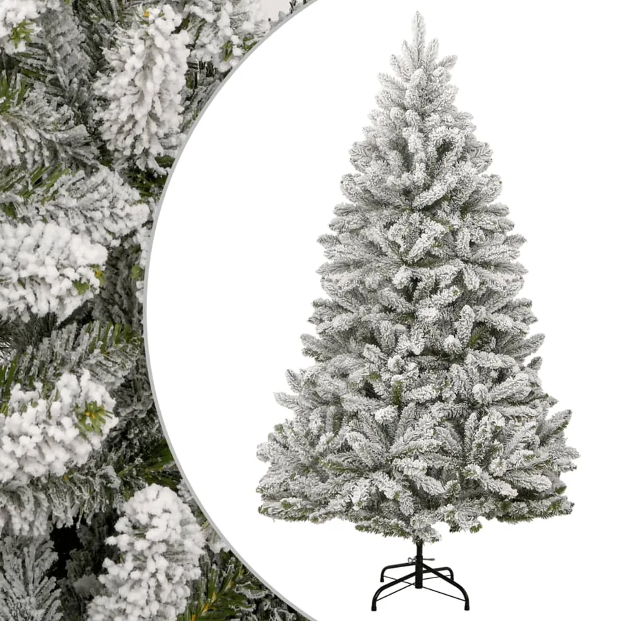 Sapin de Noël artificiel à charnières avec neige floquée 180 cm