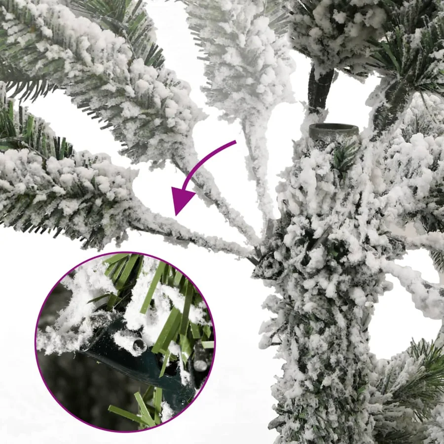 Sapin de Noël artificiel à charnières avec neige floquée 180 cm - 3