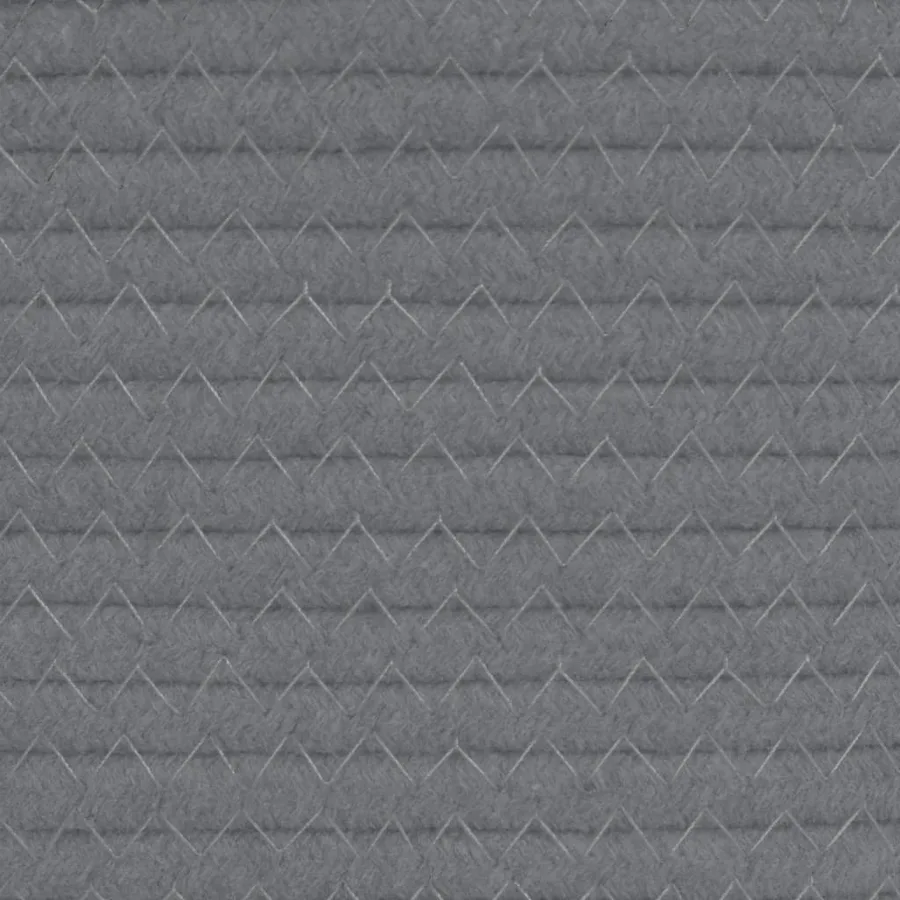 Panier de rangement gris et blanc Ø38x46 cm coton - 7