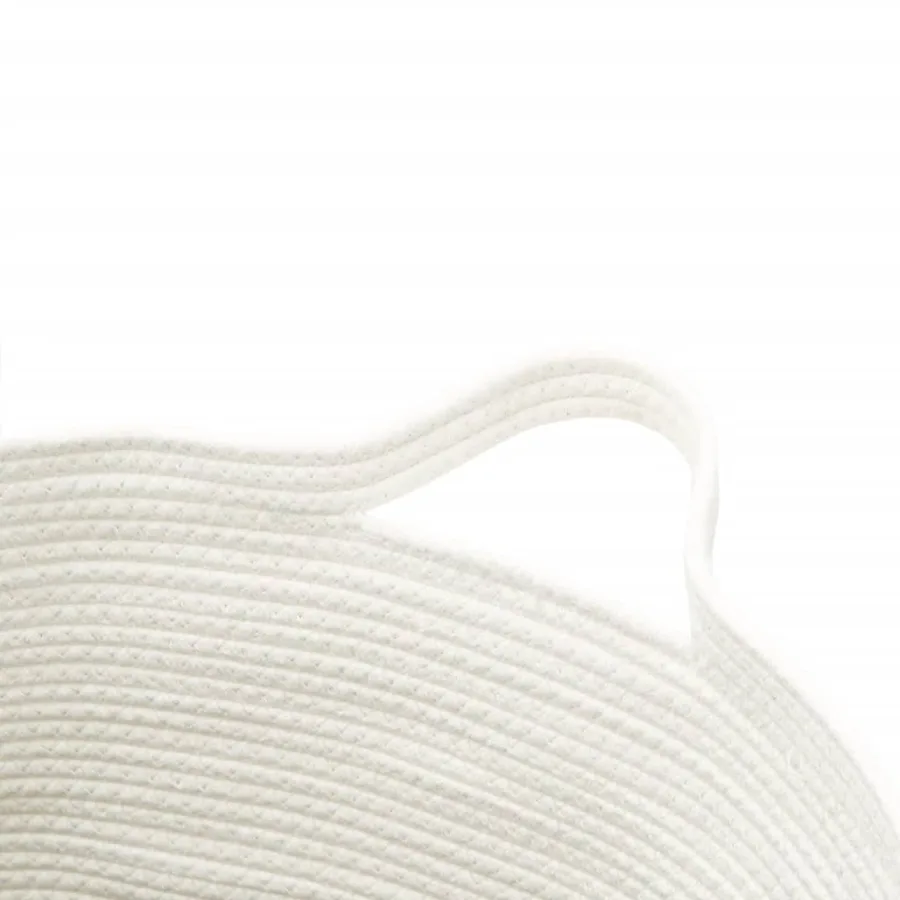Panier de rangement gris et blanc Ø49x65 cm coton - 6