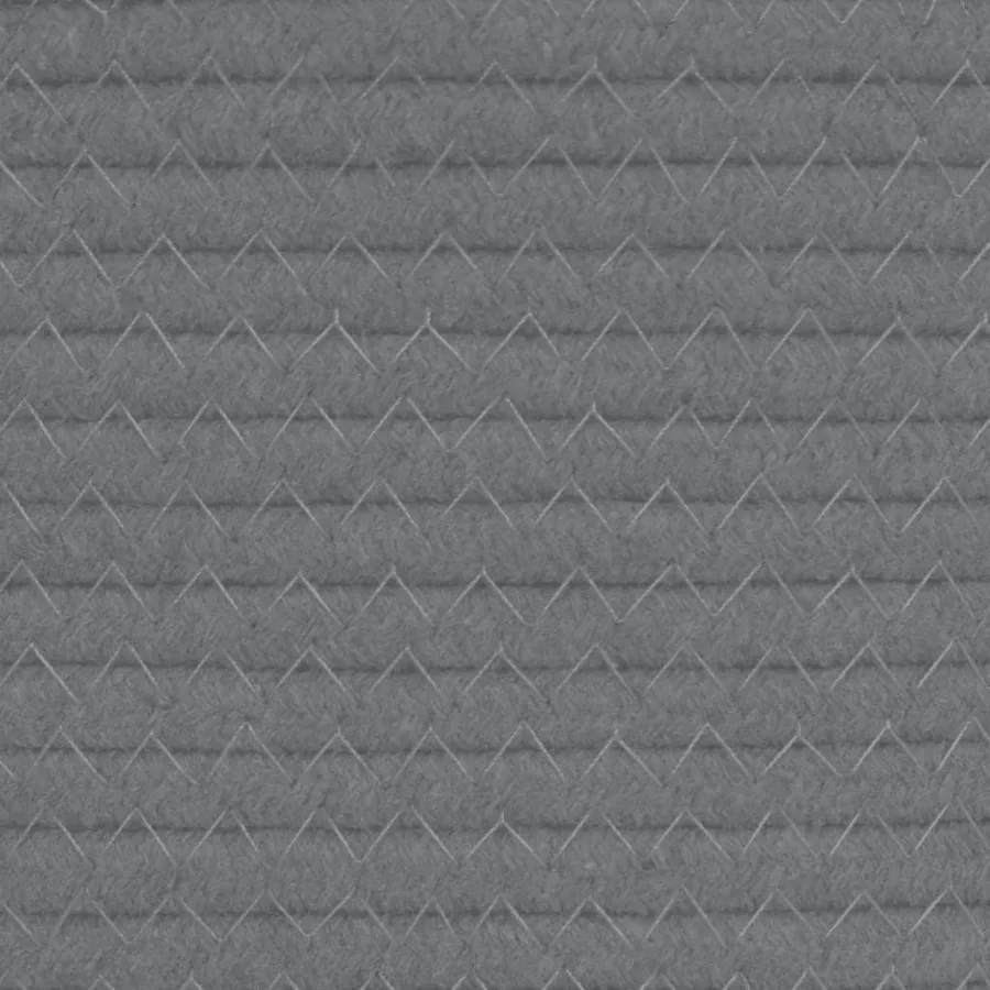 Panier de rangement gris et blanc Ø51x33 cm coton - 7