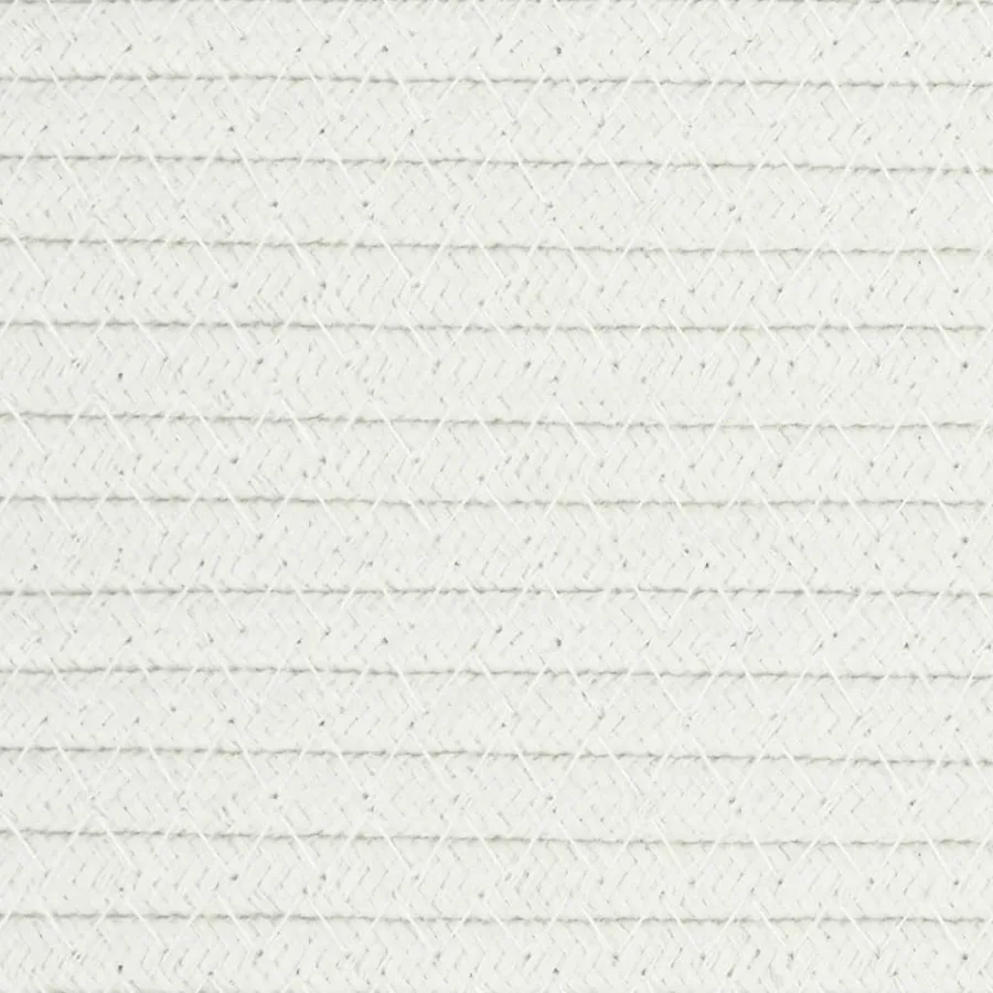 Panier de rangement gris et blanc Ø51x33 cm coton - 8