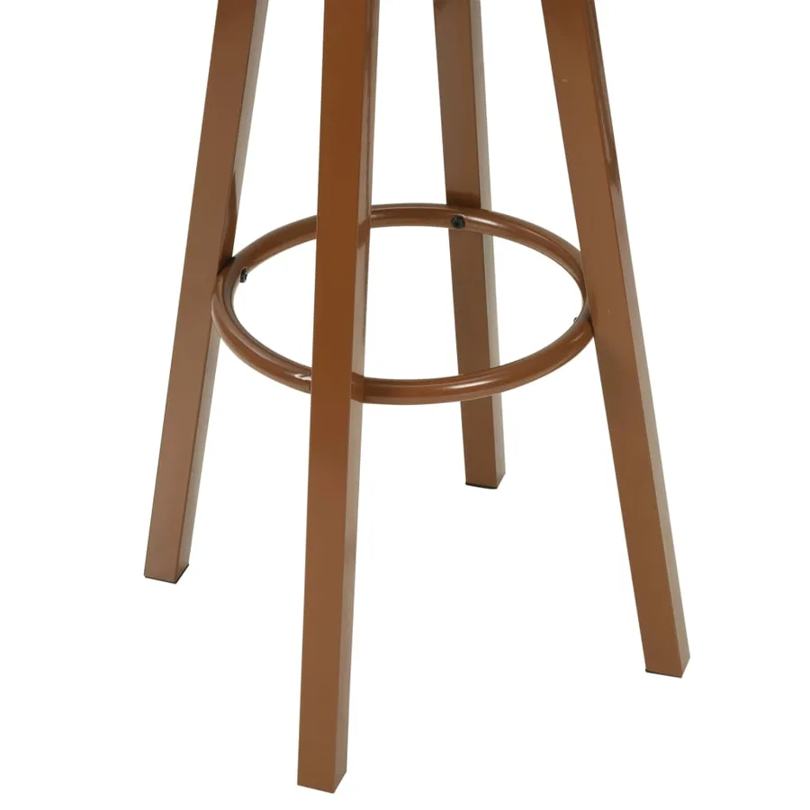 Chaises de bar lot de 2 marron similicuir - 5