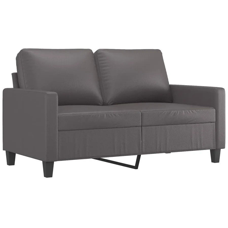 Ensemble de canapés 2 pcs avec coussins Gris Similicuir - 3