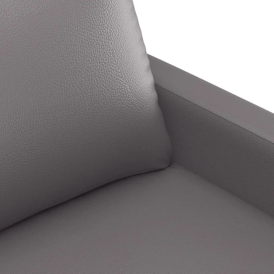 Ensemble de canapés 2 pcs avec coussins Gris Similicuir - 5