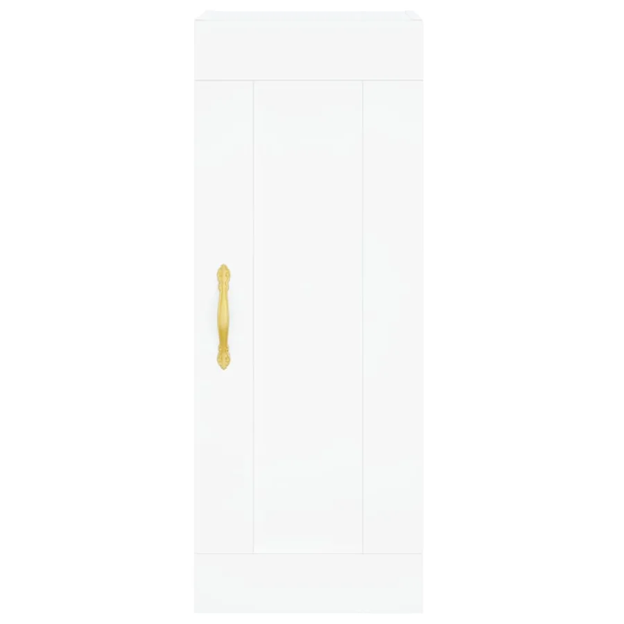 Buffet haut Blanc 34,5x34x180 cm Bois d'ingénierie - 6