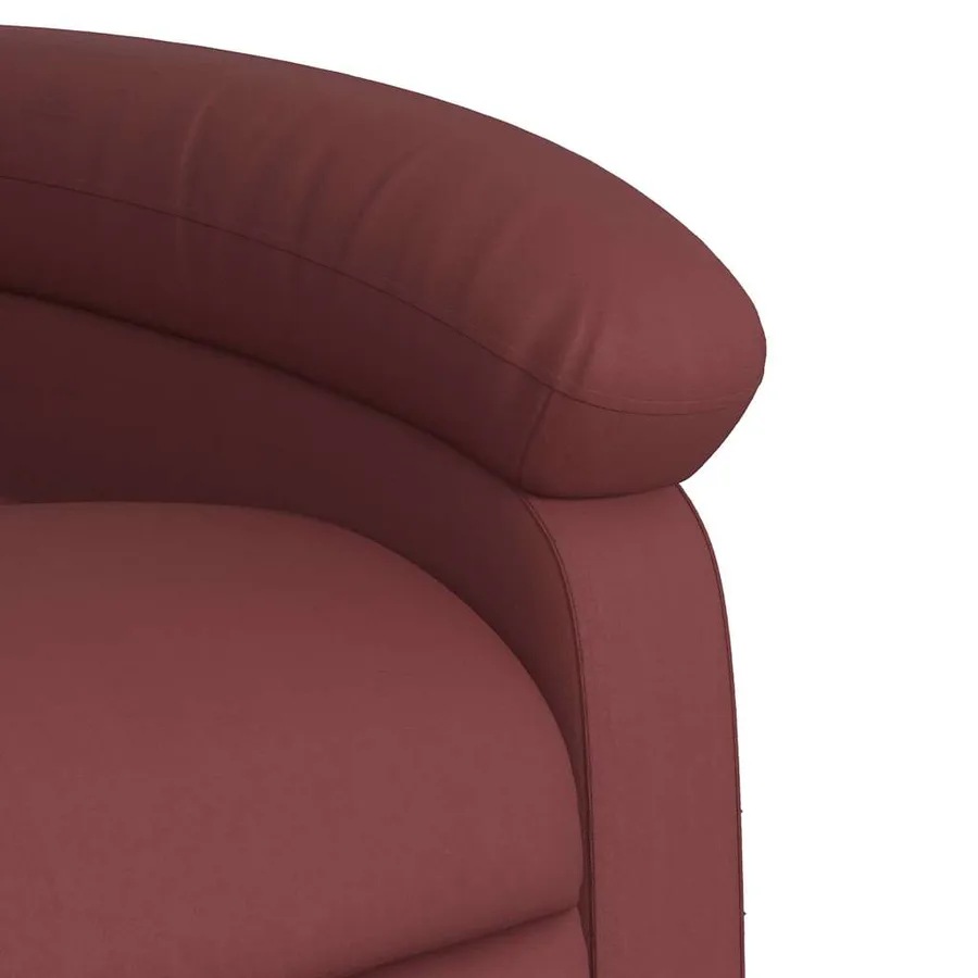 Fauteuil de massage inclinable Rouge bordeaux Similicuir - 9