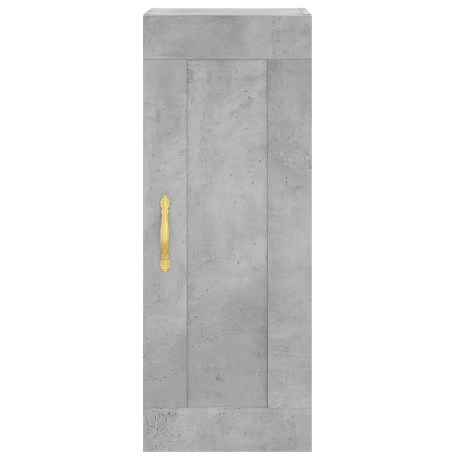 Buffet haut Gris béton 34,5x34x180 cm Bois d'ingénierie - 5