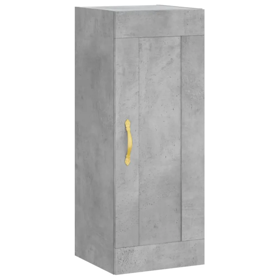 Buffet haut Gris béton 34,5x34x180 cm Bois d'ingénierie - 6