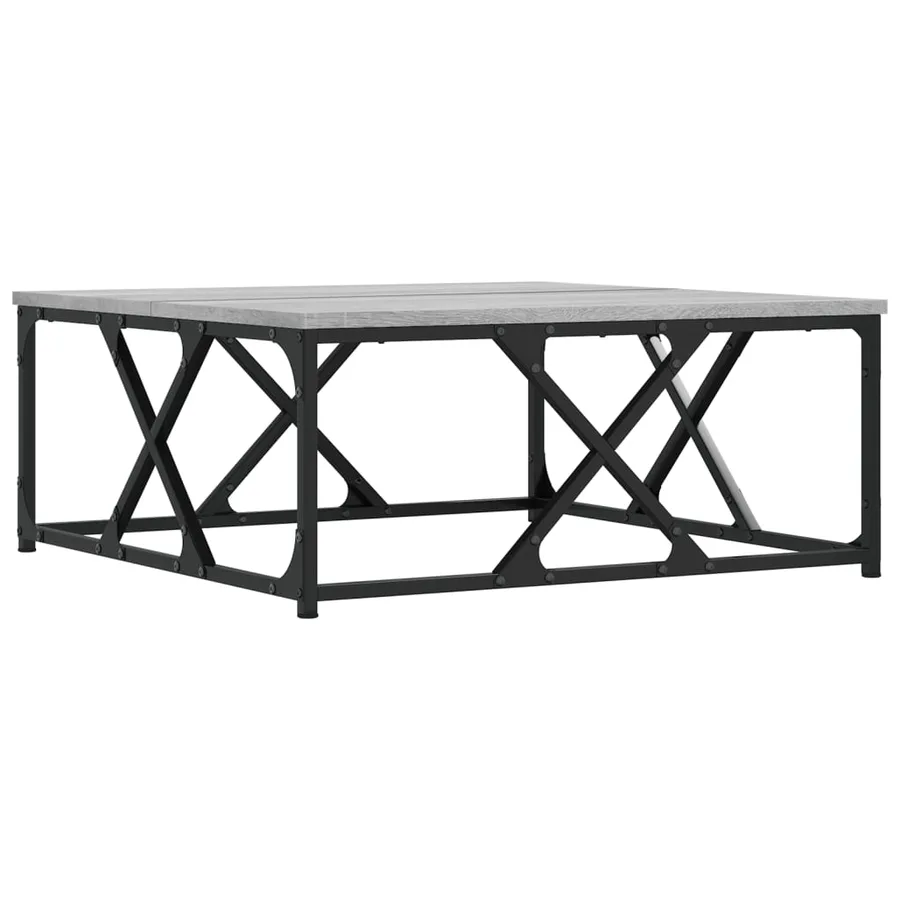 Table basse sonoma gris 70x70x30 cm bois d'ingénierie - 2