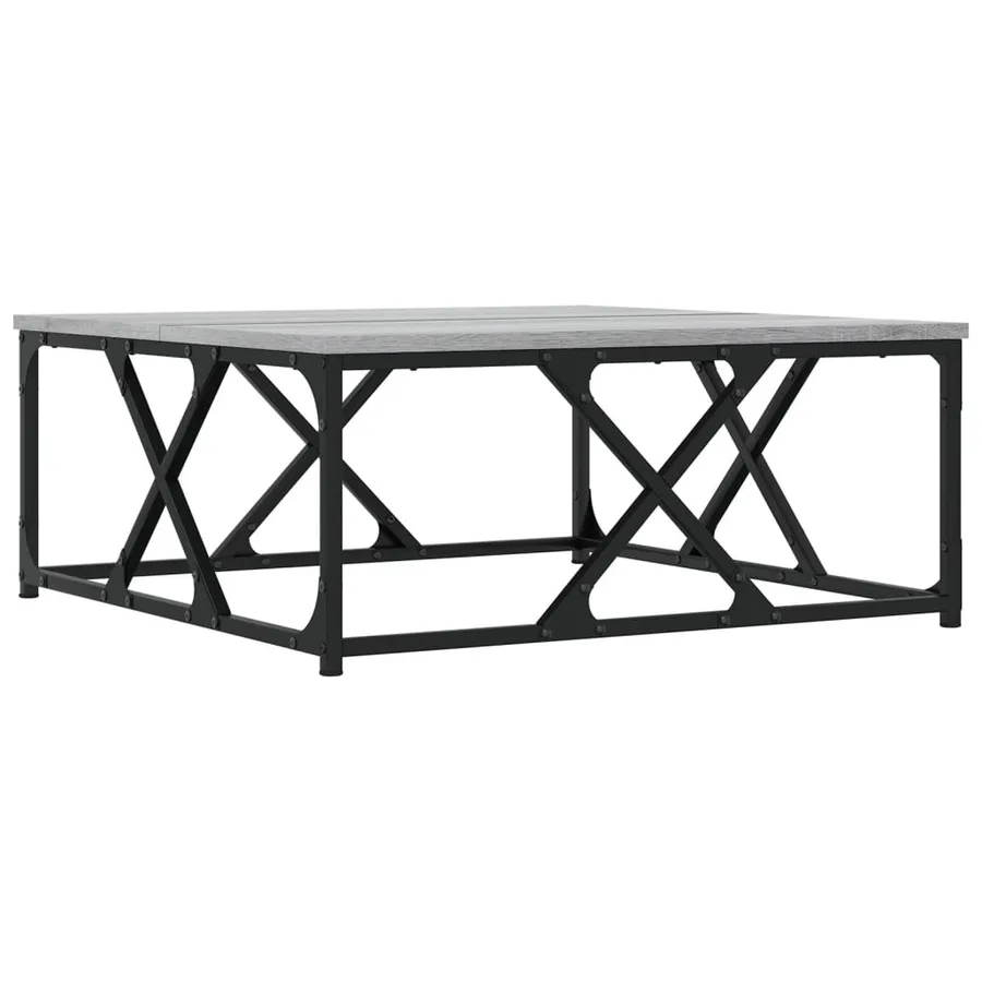 Table basse sonoma gris 70x70x30 cm bois d'ingénierie - 6