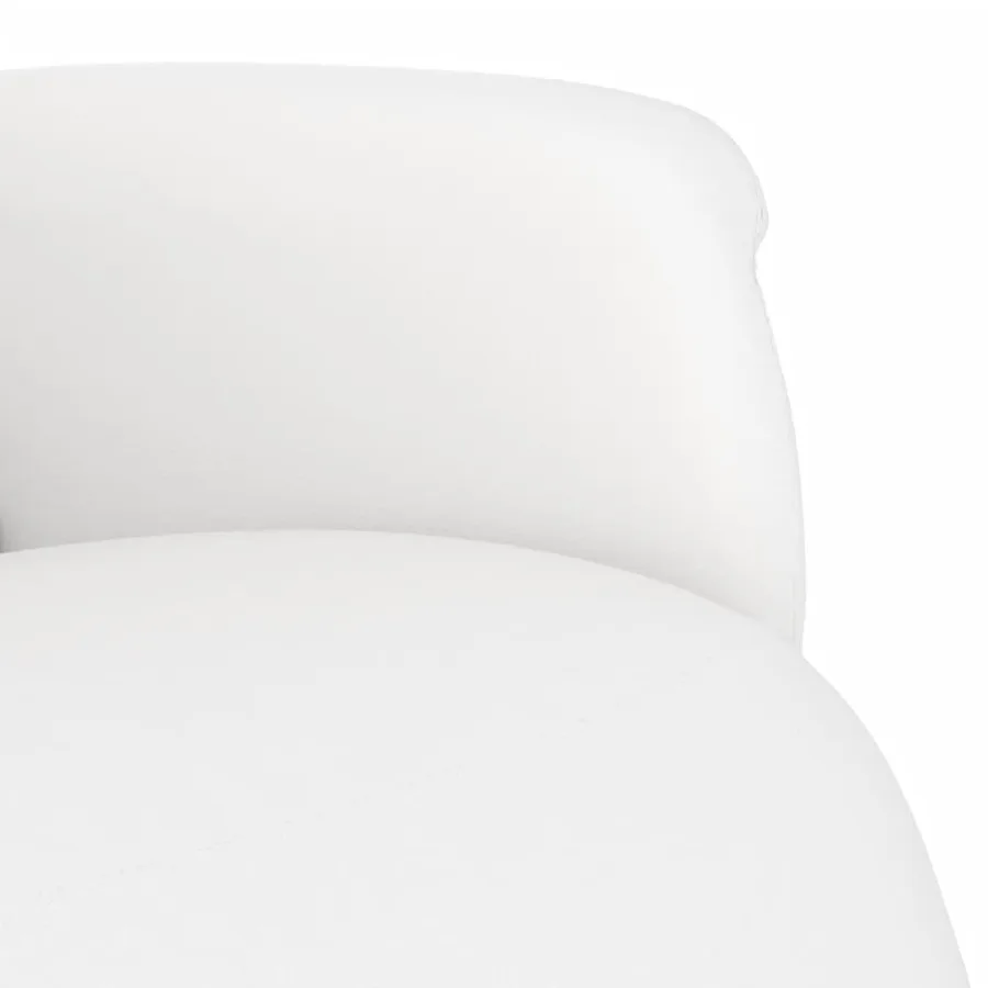 Fauteuil inclinable avec repose-pieds blanc similicuir - 7
