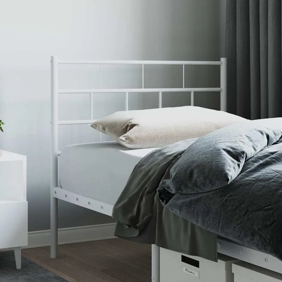 Tête de lit de remplacement métal blanc 75 cm