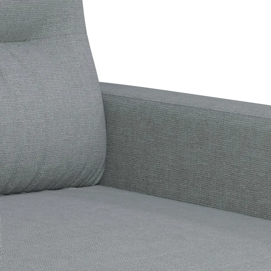 Ensemble de canapés 3 pcs coussins gris clair tissu - 8