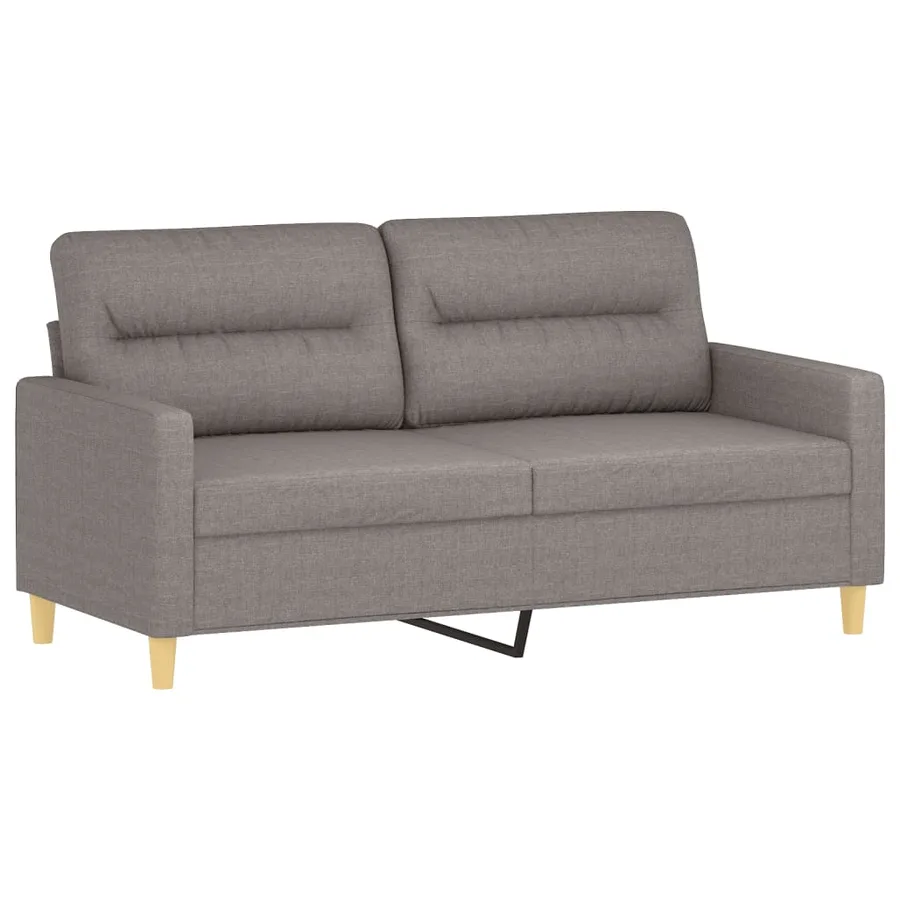 Ensemble de canapés 3 pcs avec coussins Taupe Tissu - 4