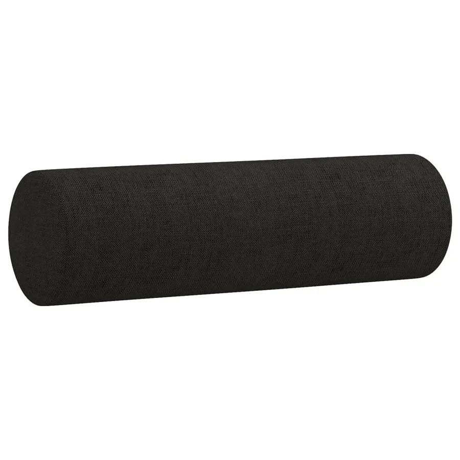 Ensemble de canapés 2 pcs avec coussins noir tissu - 7
