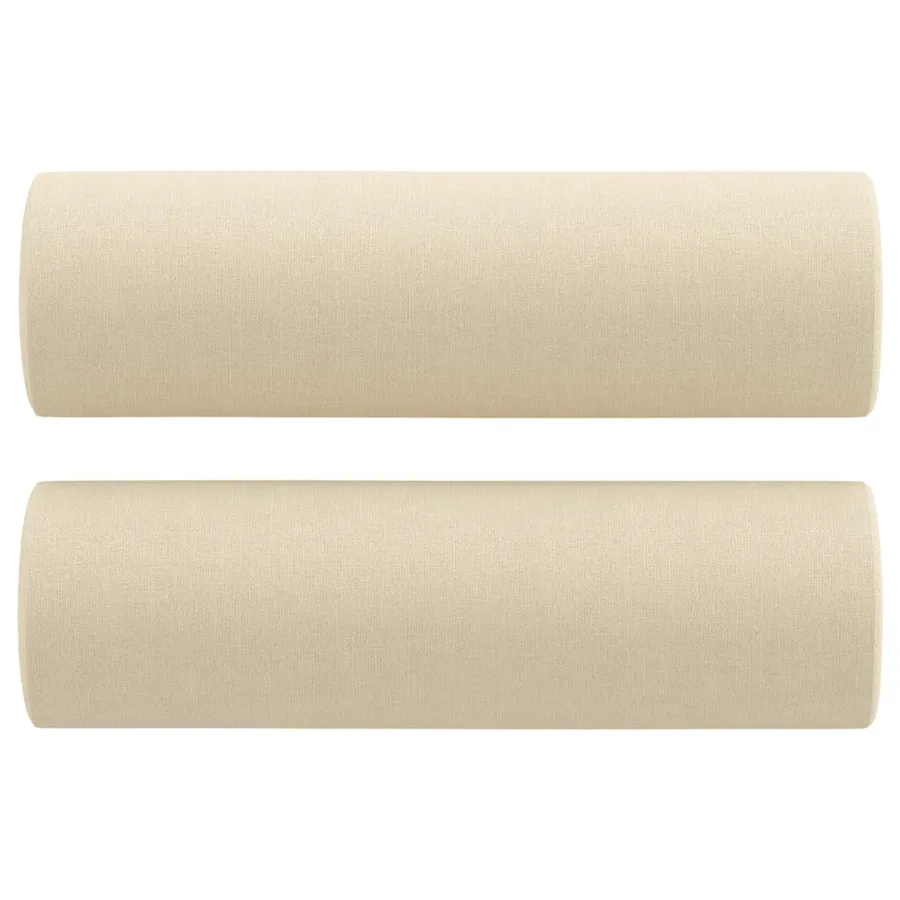 Ensemble de canapés 4 pcs avec coussins crème tissu - 9