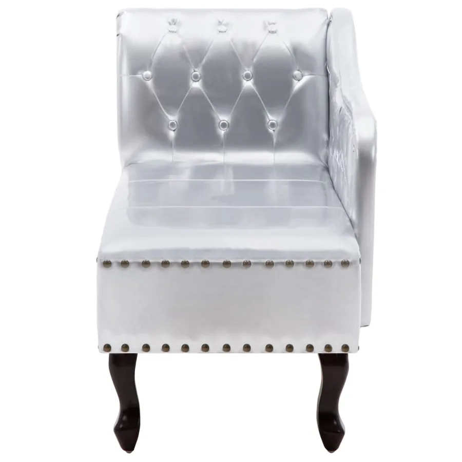 Chaise longue Argenté Similicuir - 4