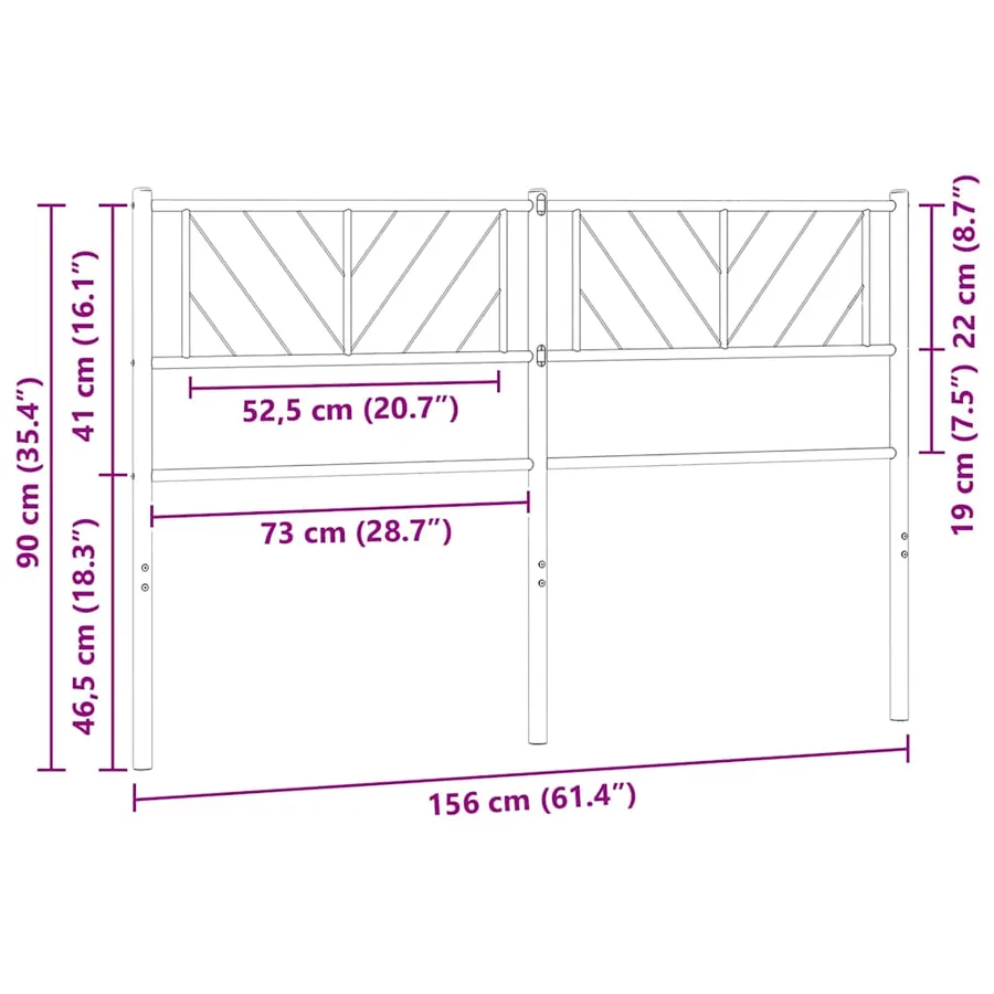 Tête de lit de remplacement métal blanc 150 cm - 8