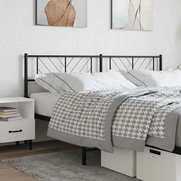 Tête de lit de remplacement métal noir 200 cm