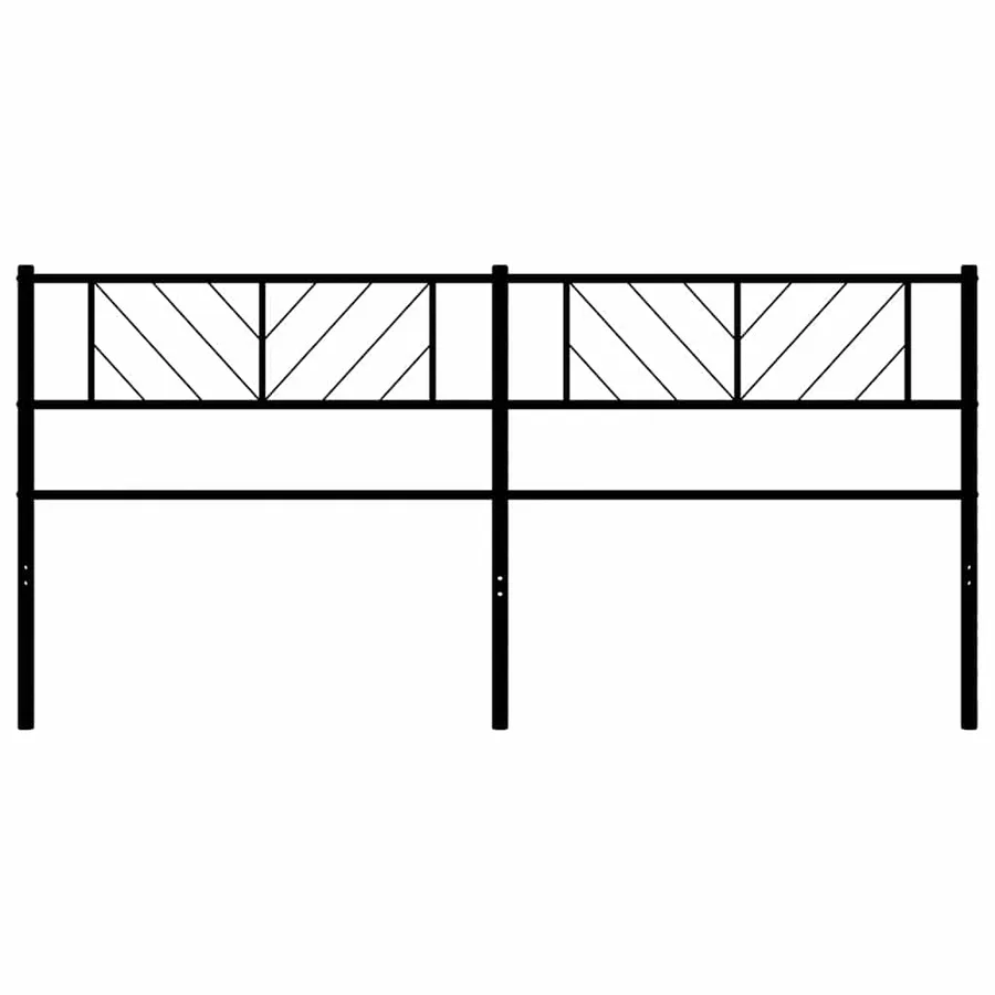Tête de lit de remplacement métal noir 200 cm - 3