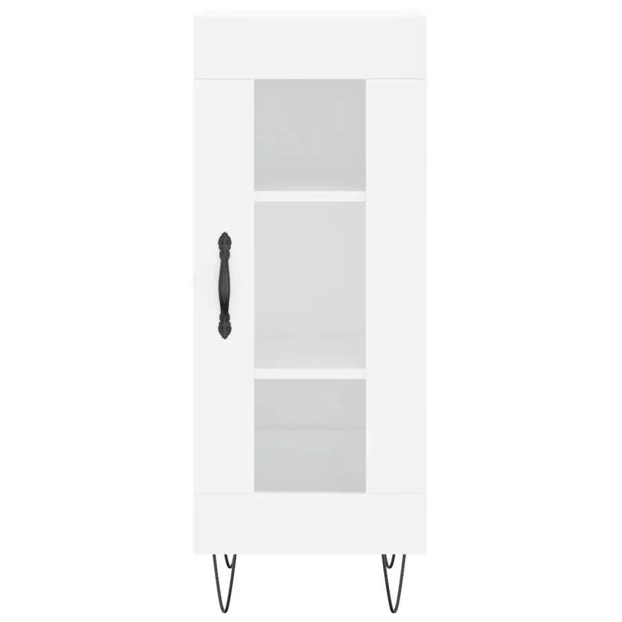 Buffet haut Blanc 34,5x34x180 cm Bois d'ingénierie - 6