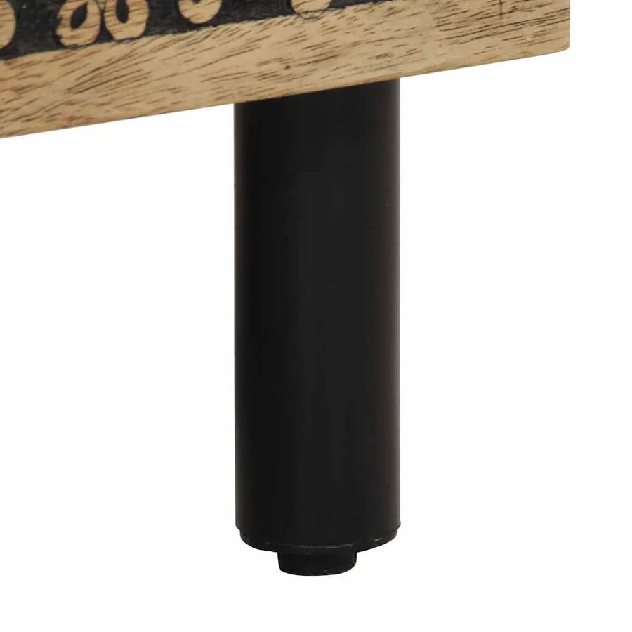 Table de chevet 50x33x60 cm bois de manguier massif - 11