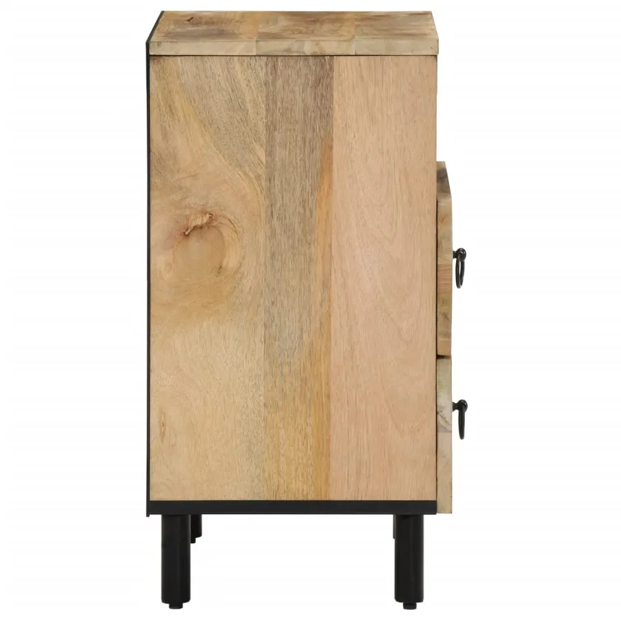Table de chevet 50x33x60 cm bois de manguier massif - 6