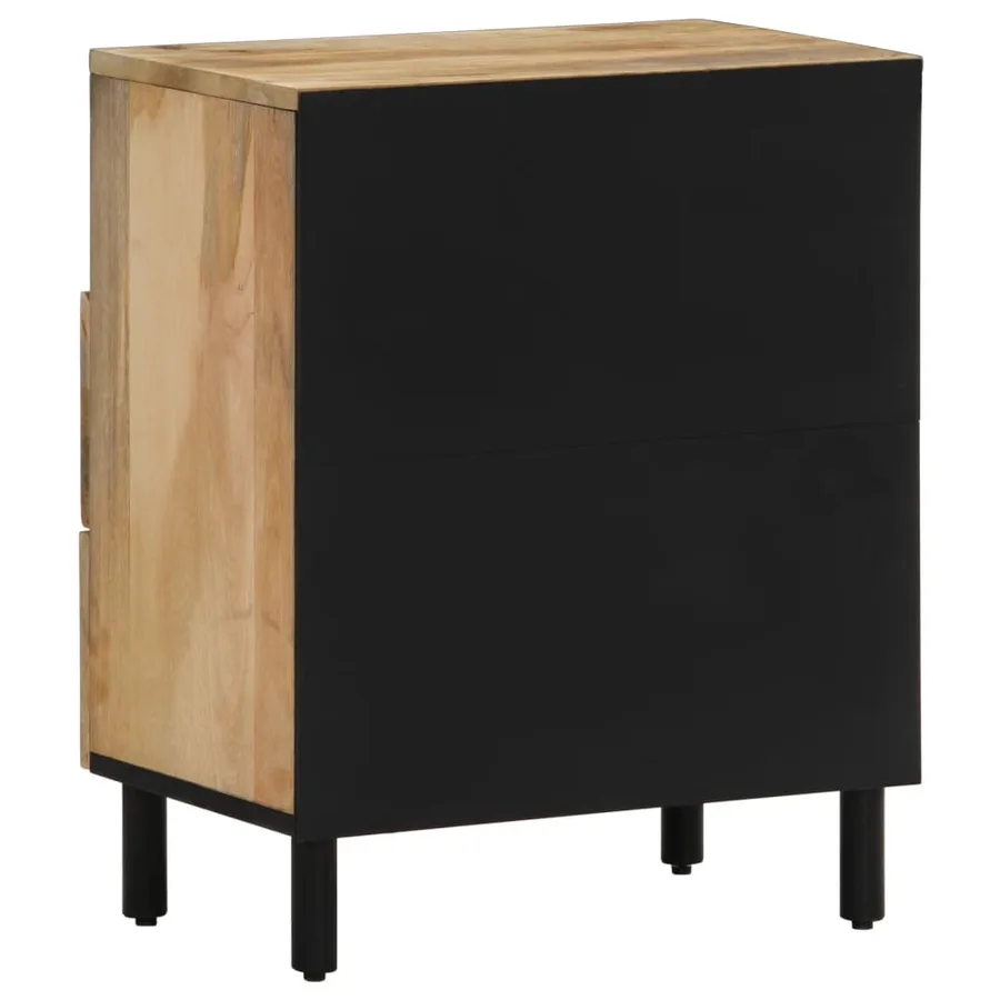 Table de chevet 50x33x60 cm bois de manguier massif - 7
