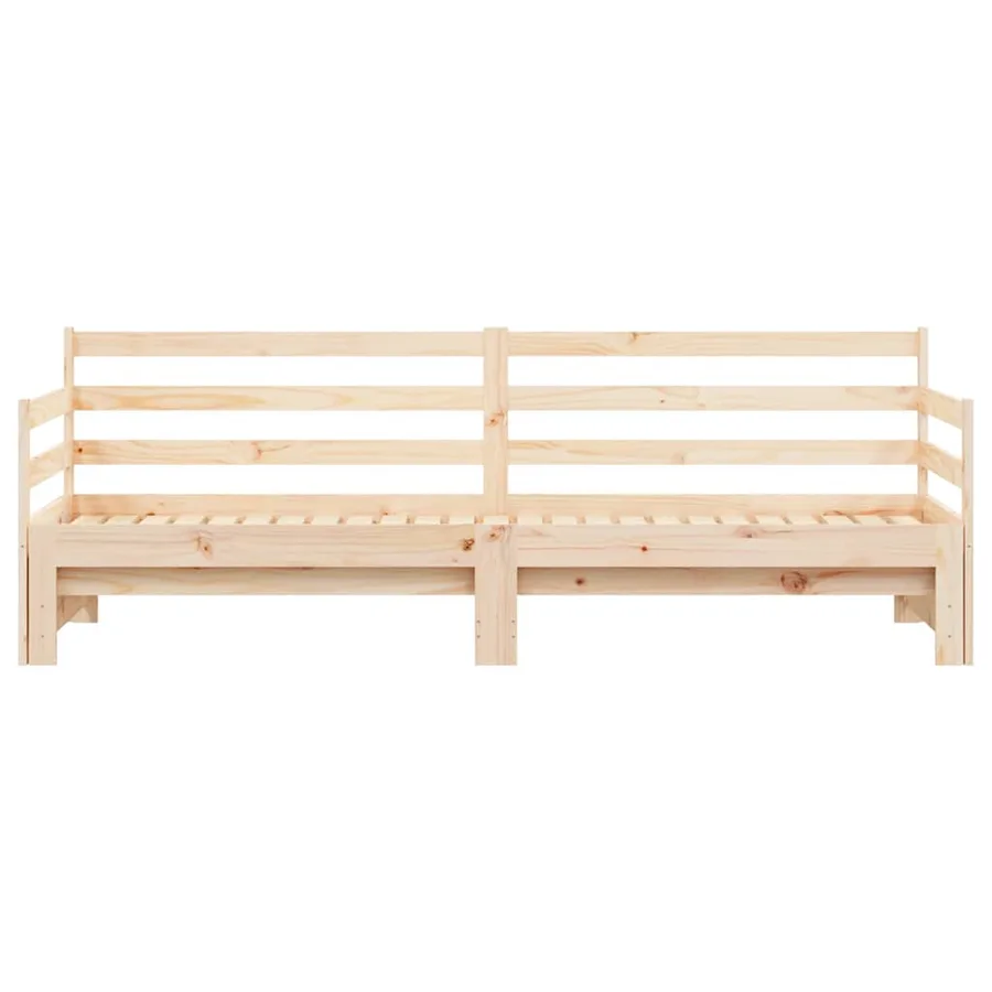 Lit de jour et lit gigogne sans matelas 90x200 cm bois massif - 5