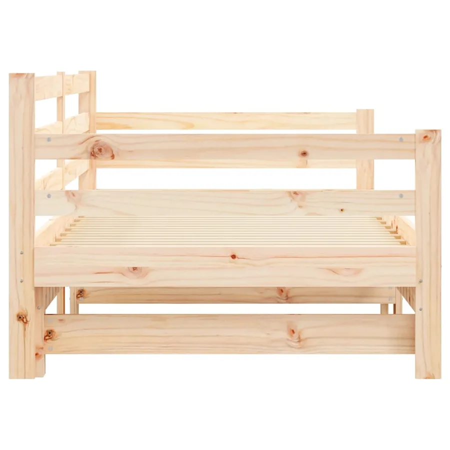 Lit de jour et lit gigogne sans matelas 90x200 cm bois massif - 6