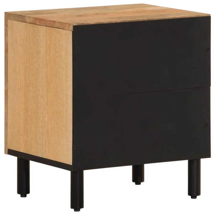 Table de chevet 40x33x46 cm Bois de manguier solide - 7