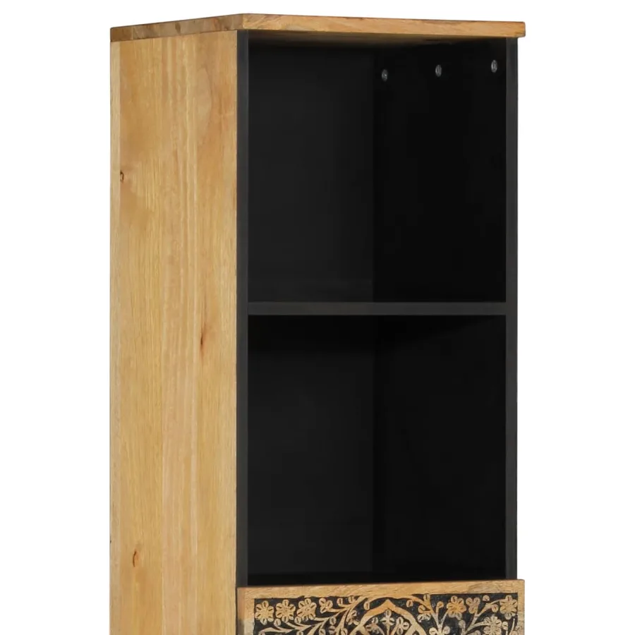 Armoire de salle de bain 38x33x160 cm bois massif de manguier - 8