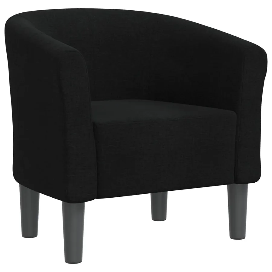 Chaise cabriolet noir tissu - 2