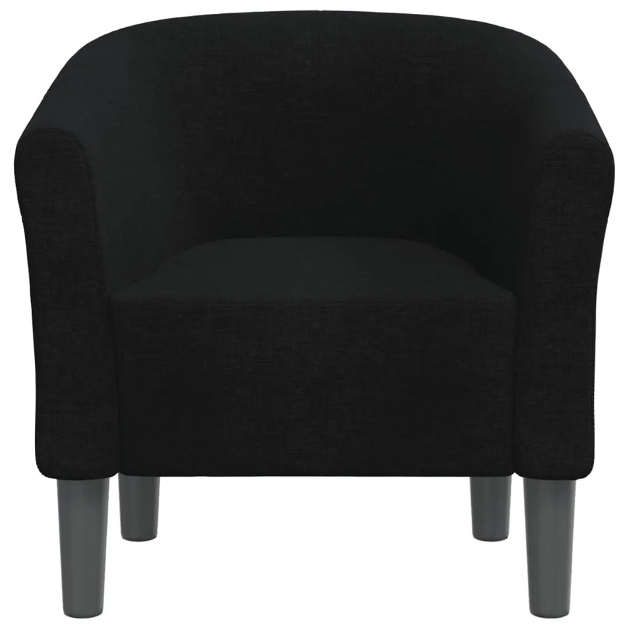 Chaise cabriolet noir tissu - 3