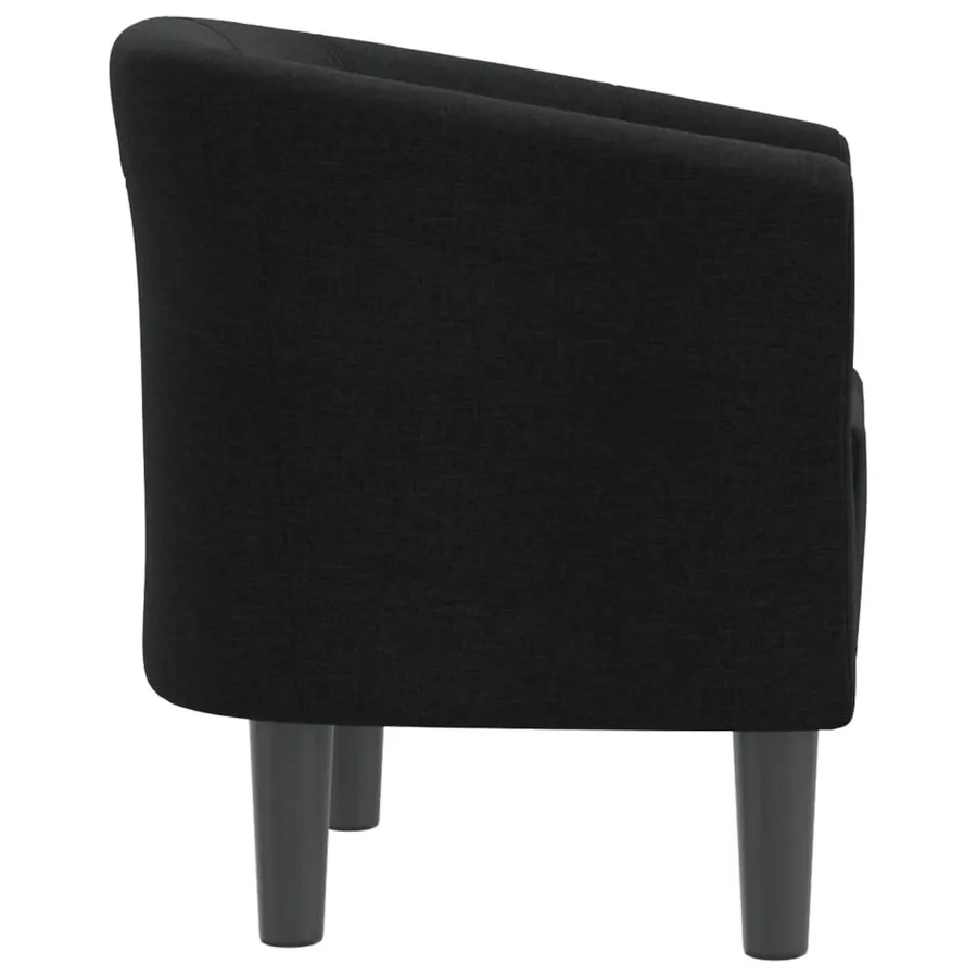 Chaise cabriolet noir tissu - 4