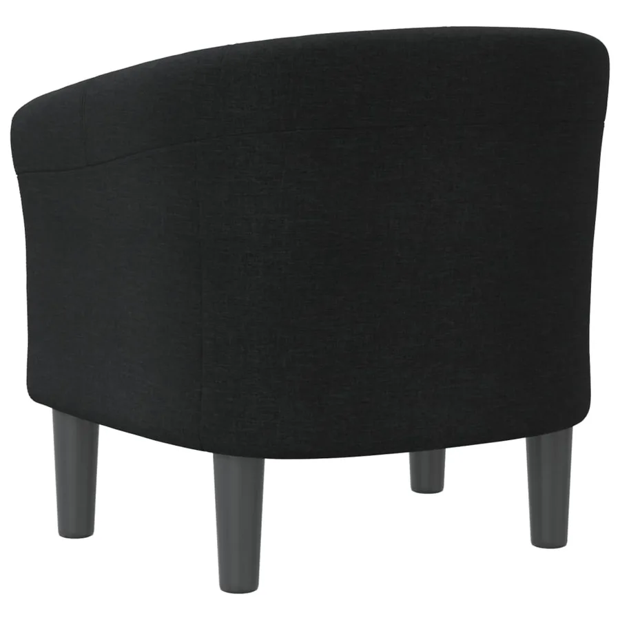 Chaise cabriolet noir tissu - 5