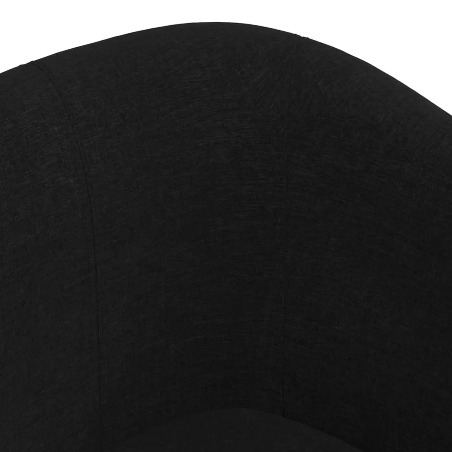 Chaise cabriolet noir tissu - 6