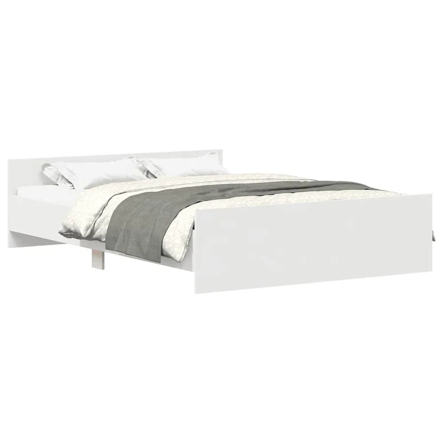 Cadre de lit sans matelas blanc 140x200 cm - 2
